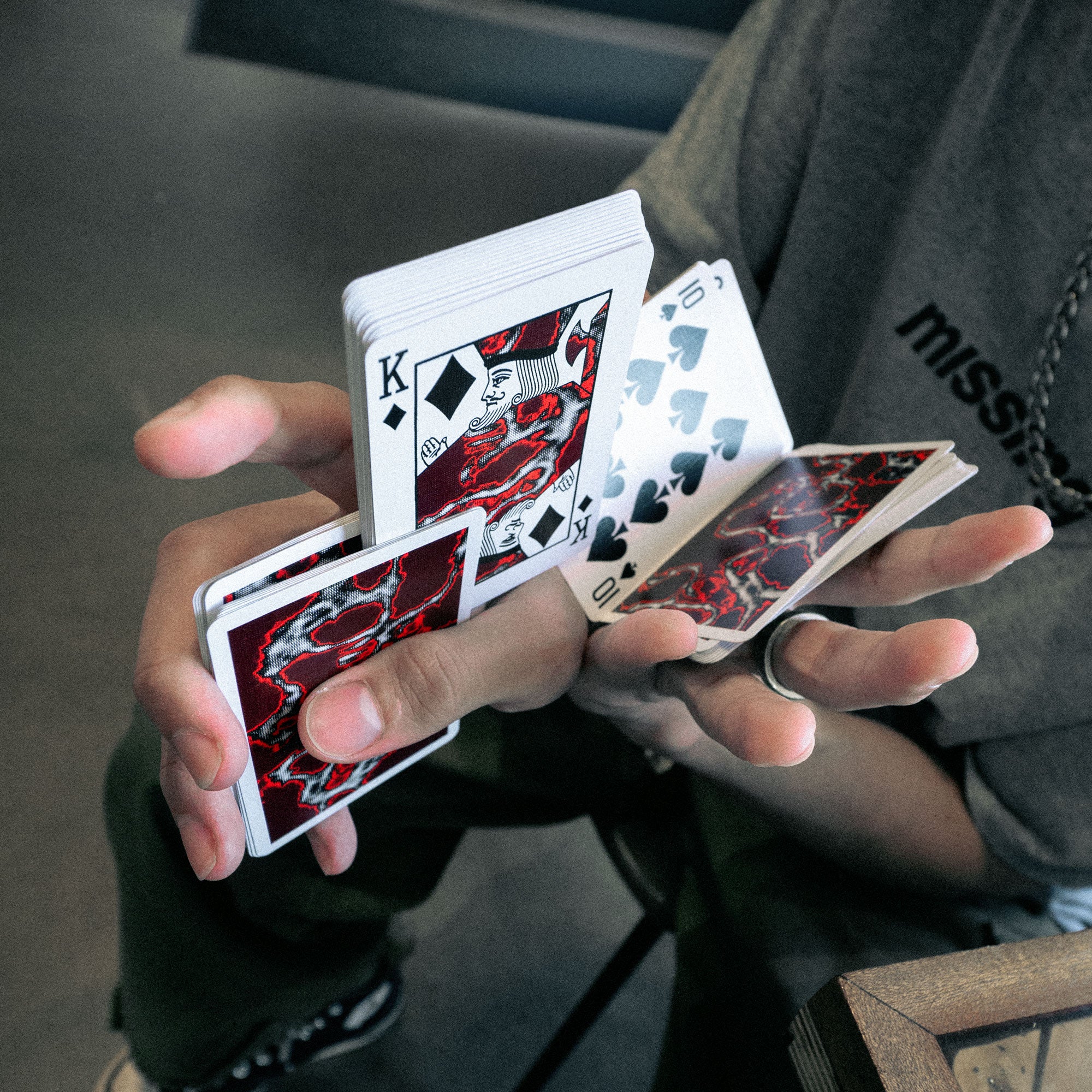 Fractal Acid/Carmine Playing Cards by Missing - Image 7