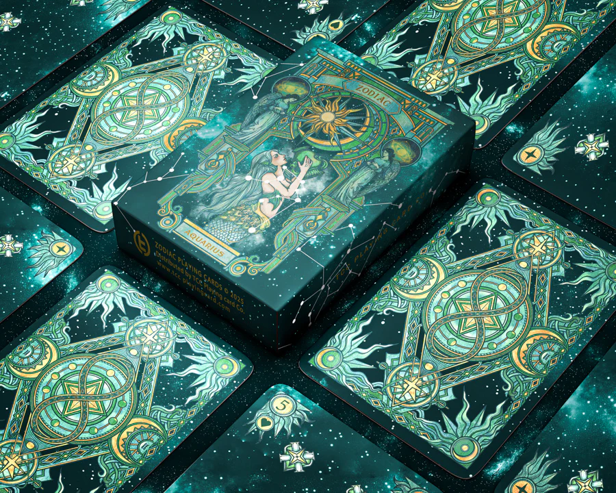 Zodiac Aquarius Luminous Edition Playing Cards by TCC - Image 5