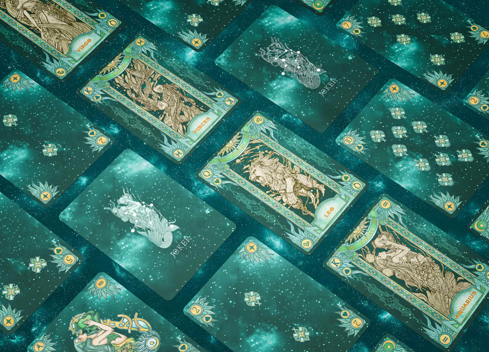 Zodiac Aquarius Luminous Edition Playing Cards by TCC - Image 8